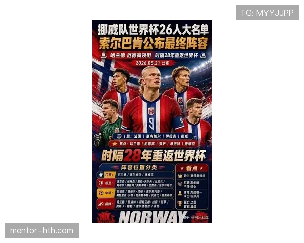 挪威队能否时隔多年重返世界杯?2026美加墨世界杯晋级前景分析 挪威队能否时隔多年重返世界杯?2026美加墨世界杯晋级前景分析